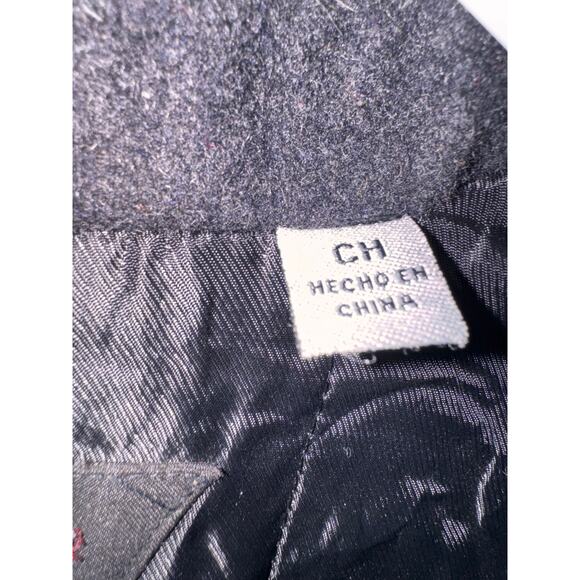 Levi’s Charcoal Wool Blend Zip Jacket Modern Classic preppy Style small - Picture 12 of 16